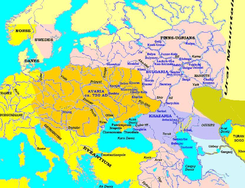 AVARLAR Avrupa Hun Konfederasyonunun Attila nın ölümünü takiben MS 454 yılında dağılmasından yaklaşık yüzyıl sonra Avrupa da, Yunan telaffuzu ile Aors Türkçesi Avarlar olan Türk dili konuşan