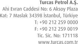 Maslak Sarıyer 34398 İstanbul Telefon ve Faks No : 0.212.259.00.00 (Telefon) İstanbul, 15.03.2018 