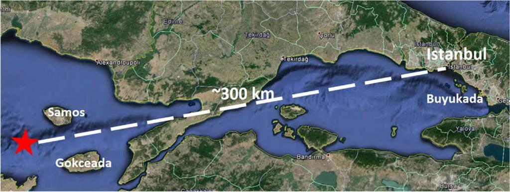 2. 24 MAY 2014 NORTH AEGEAN SEA EARTHQAUKE MW=6.9 On May 24, 2014, a magnitude Mw= 6.9 earthquake was occurred in Northern Aegean Sea.