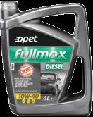 Sentetik Bazlı Maksimum Koruma Fullmax DIESEL 10W-40, dizel motorlu binek ve hafif ticari araçların yağlama gereksinimlerini karşılamak için geliştirilmiş sentetik bazlı motor yağıdır.