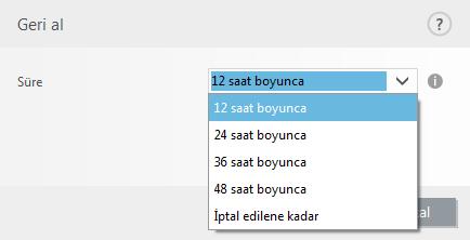 Şu durumlarda Proxy sunucu üzerinden bağlan seçeneği belirlenmelidir: Araçlar > Proxy sunucu konumunda tanımlanandan farklı bir proxy sunucu kullanılarak ESET Smart Security Premium ürünü güncellenir.