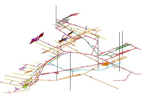 Projede; yeraltının jeolojik yapısı, kömür damarları, fayları, atımları ve yeraltında tesis edilen üretim panosu, galeri, kuyu gibi üretim yapılarının ve teçhizatların 3 Boyutlu oluşturulması ve