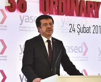 seçildiği 36 ıncı Genel Kurul toplantısı, Ekonomi Bakanı Nihat Zeybekci nin katılımıyla, 24 Şubat ta İstanbul da gerçekleştirildi.