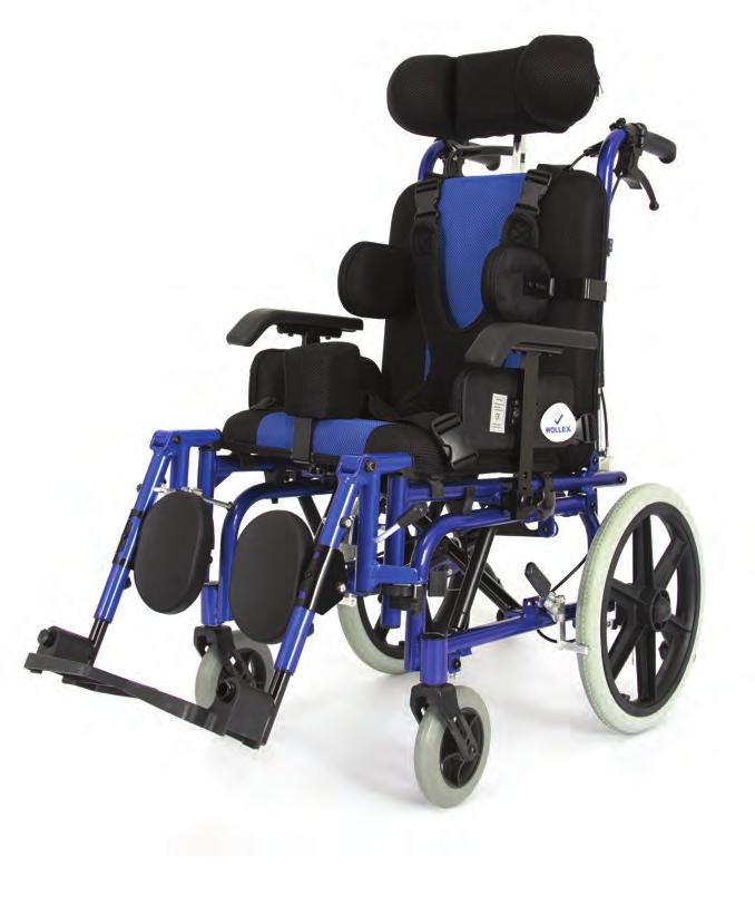 W958 WOLLEX PEDİATRİK Manuel Tekerlekli Sandalye Sırt ve oturma açısı ayarlanabilir