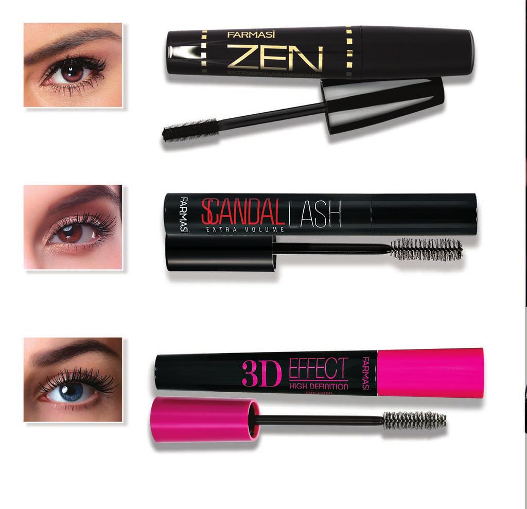 Uzunluk ve dolgunluk veren maskara Zen Maskara 8ml 1301322 24,00 TL 16, 99 TL Hacim ve belirginlik veren maskara Scandal Lash