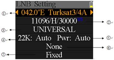 Transponder: : Güncel transponder. [ / ] butonlarına basarak transponderlar arasında hareket edebilir, [OK] tuşuna basarak düzenleme yapabilirsiniz.