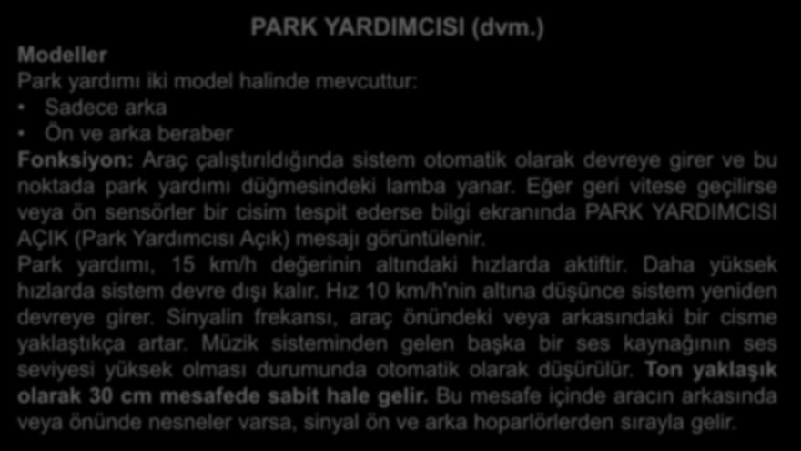 PARK YARDIMCISI (dvm.