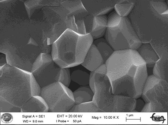 PMN-PT [Pb(Mg1/3Nb2/3)O3-PbTiO3] Esaslı Seramiklerde Kompozisyonun Yapısal ve Elektriksel Özelliklere Etkisi 105 Bu fotoğraflardan elde edilen ortalama tane boyutu değeri tüm numuneler için yaklaşık