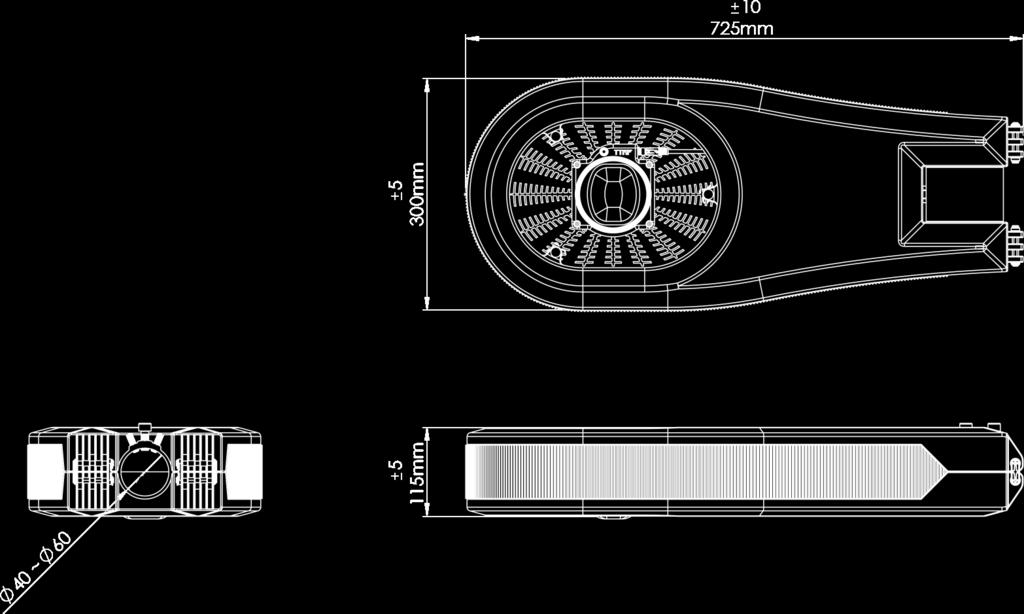 Koruma IP66 Kaynağı Koruma IP67 Darbe Dayanıklılığı IK08 Konsol Bağlantı Çapı 40mm ~ 60mm Gövde Malzemesi Mühendislik Termoplastiği Optik Lens Borosilikat Cam Dekoratif