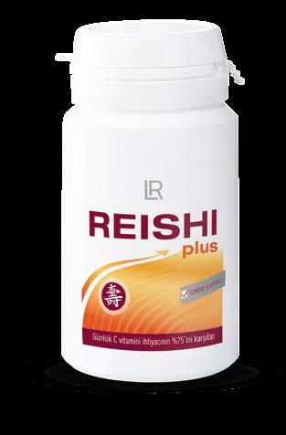 Reishi plus Kullanım önerisi: Günde 1 adet kapsül 80331 30 kapsül / 15,2 gr 97,90 TL (100 g başına 644,08 TL) 1 C