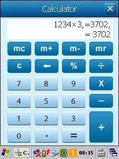 Calculator uygulaması Newland PT30 Kullanım Kılavuzu Basit aritmetik
