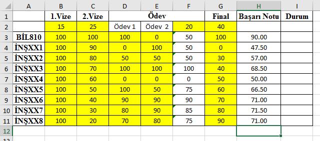 Örnek Uygulama H12