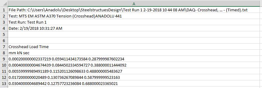 Txt dosyasından veri kopyalama Bazı durumlarda Excel «.