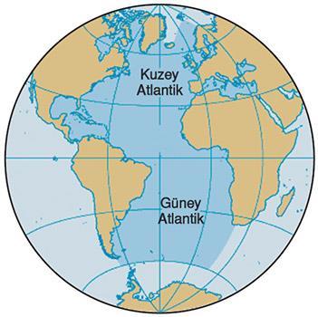 257 000 km2) dur. Büyük (Pasifik) Okyanus Dünya nın en büyük okyanusudur. Tarih değiştirme çizgisi bu okyanustan geçer. Dünyanın en derin çukuru (Mariana Çukuru 11.022 metre) buradadır.