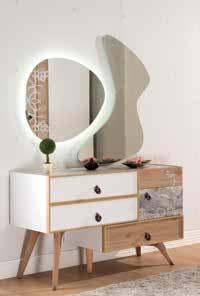 Dresser & Mirror Komodin Nightstand G: 233 Y: 83