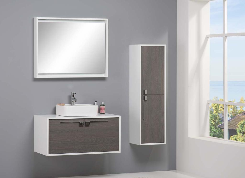 95 cm banyo dolabı 95 cm bathroom furniture unit INDA Gövde beyaz MDF