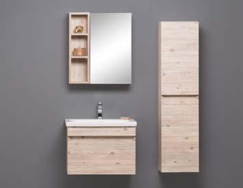 Freeze MDF lam, soft close drawer, mirror