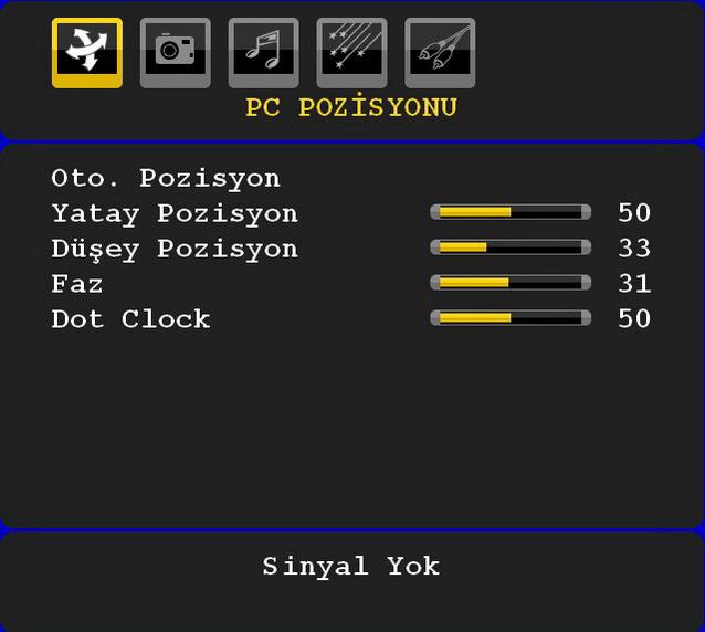 PC Konumu Menü Sistemi PC yi TV setine bağlamak için LCD TV yi PC ye Bağlama bölümüne bakınız.