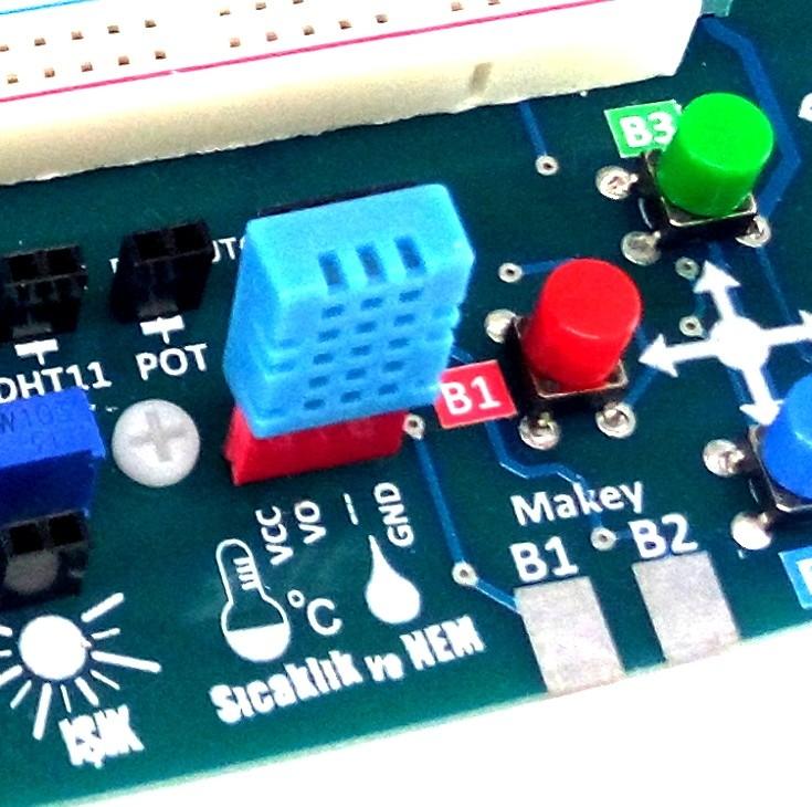 Sayfa - 13 o C SICAKLIK ve NEM SENSÖRÜ DHT11 DHT11, bulunduğu ortamdaki sıcaklık ve nem ölçerek sonucu VO Çıkış pininden dijital olarak vermektedir.