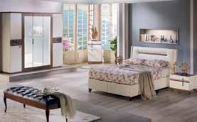 Siena Bedroom Set / 3 Door Wardrobe Gardırop (5 Kapılı) Wardrobe (5 Door) Gardırop (XL Sürgülü