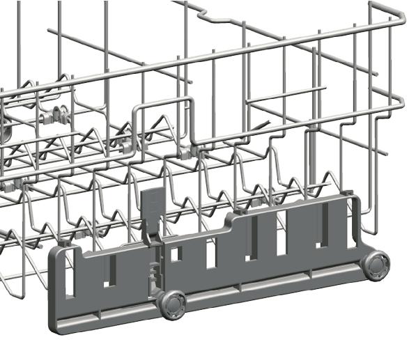 Ön Hazırlık Üst sepet yüksekliğinin ayarlanması Makinenin üst sepetinde bulunan yüklü sepet ayar mekanizması, üst sepetiniz doluyken, yukarı veya aşağı doğru yükseklik ayarı yaparak