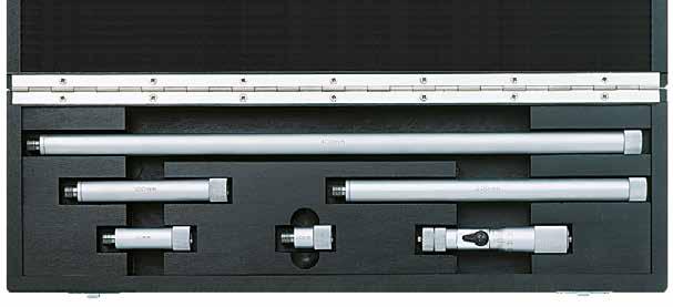 - 3-26 İç Çap Mikrometresi Micromar 44 Cms Seti Sağlam ve hafif boru biçimli yapı Anamil sertleştirilip, taşlanmıştır Kilitleme kolu Saten krom kaplamalı cetveller Karbit uçlu küresel ölçme yüzeyleri
