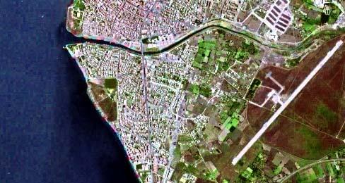 Çanakkale Kent Merkezinin Landsat görüntüsü (Bant 5-4-3) Çanakkale Kent Merkezinin IHS