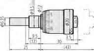 kalınlığı Kalkan Ø 148-301 0-6,5 Düz 9,5 mm Düz 15 mm 26 148-302 0-6,5 Düz 9,5 mm Ayar somunlu 6 15 mm 26 148-303