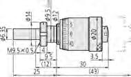 71 148-306 0-6,5 Düz 9,5 mm Ayar somunlu 6 29 mm 71 148-313 0-6,5 Küresel (SR4) 9,5 mm Düz 15 mm 26 148-314 0-6,5