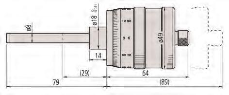 ±5 µm Beyaz anodized aluminyum Mil adımı 1 mm Ölçüm yüzeyleri Karbür uçlu 197-101 197-101 No Mil ucu Mil Çapı Ölçüm Mili 197-101 0-50 Düz(karbür tip) 18