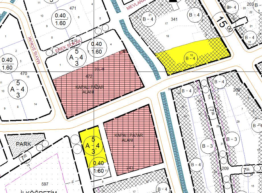 10 parsel Ticaret- Konut Alanı olarak planlanmıştır.