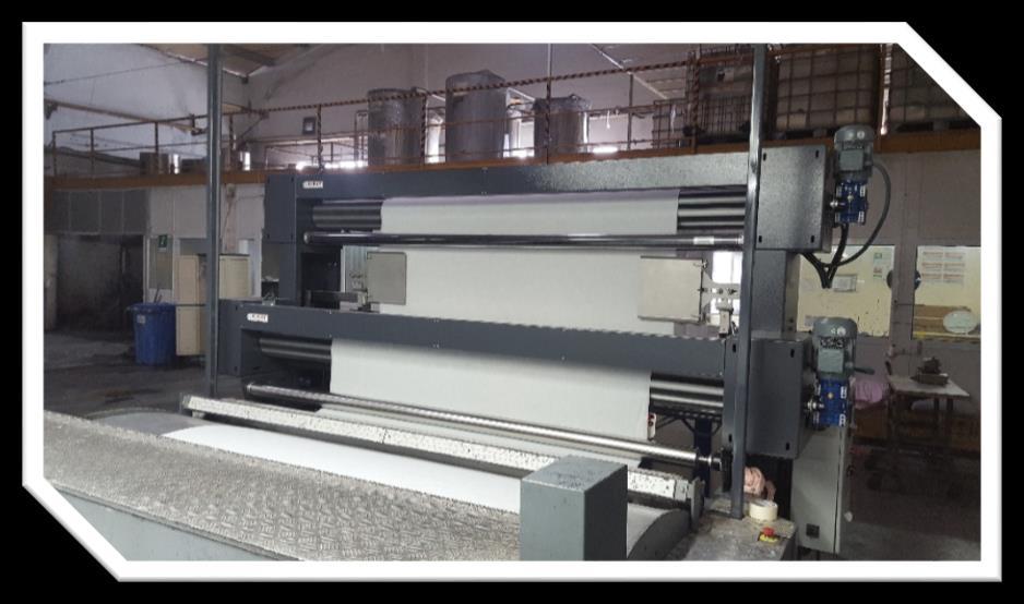 ÜNİTELER UNITS BASKI GİRİŞİ KUMAŞ MERKEZLEME ÜNİTESİ PRINTED ENTERING FABRIC CENTERING UNIT Rotasyon baskıları için geliştirilmiş çift çıtalı ortalayıcı ünitesi / Double centering unit with slat