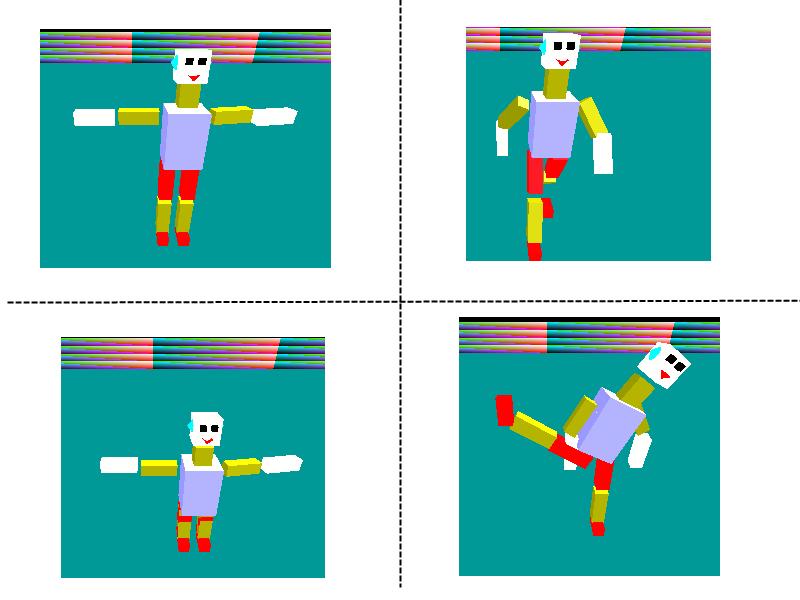 83 Şekil 4.8. Robot hareketleri 4.1.5. Doku haritalama işlemleri Oluşturulan nesnelerin daha gerçekçi görülebilmesi için grafik uygulamalarının çoğunda doku haritalama işlemi yapılmaktadır.