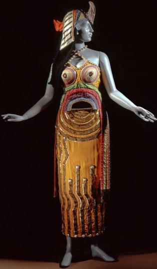 Görüntü 4. Sonia Delaunay, Ballet Russes için yaptığı Cleopatra kostüm tasarımı,1918. Kaynak: http://www.hintmag.