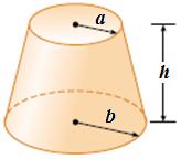 ÖDEV : Şekilde, tabanının yarıçapı b ve tavanının yarıçapı a olan h yüksekliğine ve öz-direncine sahip kesik koni şeklinde