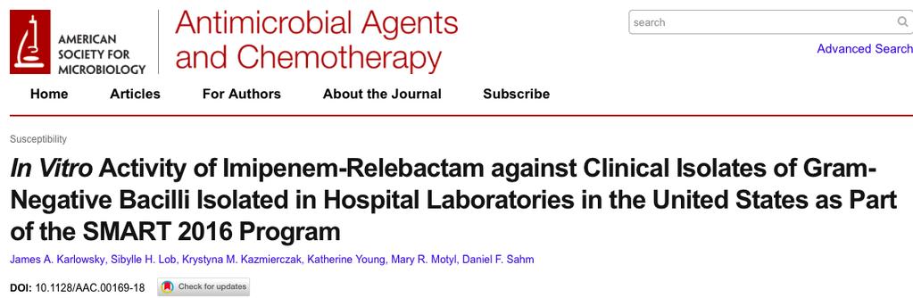 İmipenem/relebaktam Relebactam non-β-laktam β-laktamaz inhibitörü Class A and class C β-laktamaz (Klebsiella pneumoniae carbapenemases (KPCs) dahil inhibe eder.