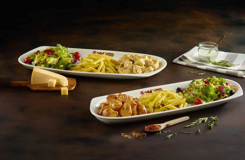 Özel soslu enfes makarna ve taptaze Akdeniz salatasıyla servis edilir. Labiate Peynir severlere özel bir lezzet!