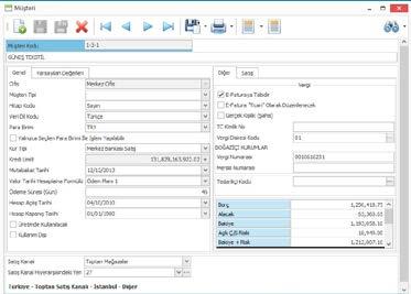 MÜŞTERİLER Müşterilerinizi istediğiniz detayda kodlayabilir, gruplandırabilir ve müşterilerinizle olan tüm borç ve alacak ilişkinizi anlık olarak raporlayabilirsiniz.
