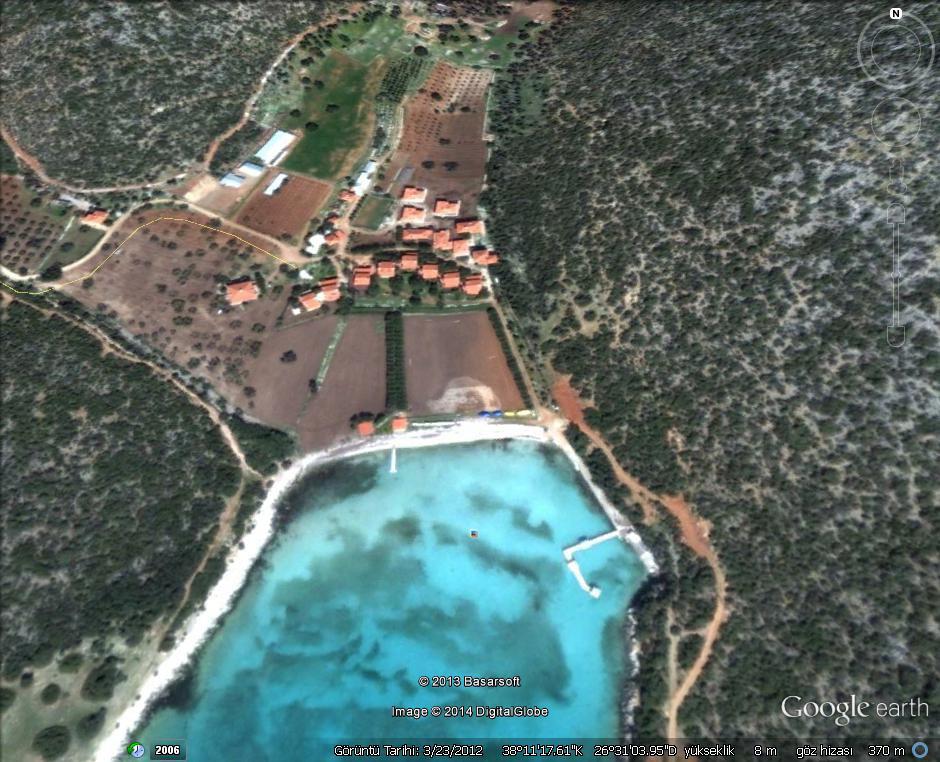 Urla-Çeşme-Karaburun Yarımadası Çevre Sorunları İnceleme Raporu 9 Sürecin sonucunda Urla Zeytineli dolaylarında bir arazi daha alındığı (800.000 TL değerinde), bu araziye Başbakan R.