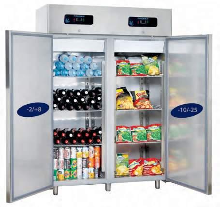 Kmbinasyn Sğutmalı Buzdlapları 2 Kapılı mbinatin Refrigeratrs 2 Dr mbinatin GN 2/1 Nrmal am Kapı Glass Dr -2/+8 300 Derin Dndurucu am Kapı Deep Freeze Glass Dr -2/+8 550 Kd Özellikleri Available des