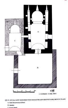 Maria Kutsal Bakire) Kilisesi Planı (Karaca-2004).