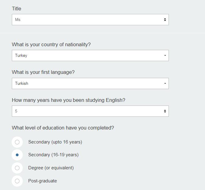 18. Adım: Uyruğunuz ve eğitiminizle ilgili gerekli bilgileri