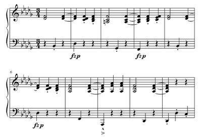 50 Şekil.1. Hemiola Gösterimi - Franz Schubert, Piano Sonatı, D. 960, Üçüncü Bölüm: Scherzo J.