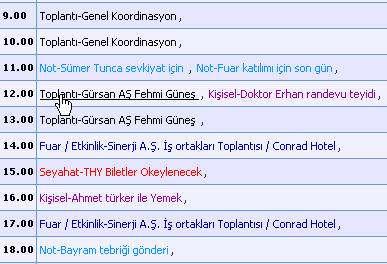 Zaman Dilimi (Time Zone) Olayın tarih ve zaman kaydının hangi zaman diliminde girildiğini ifade eder. Olay kaydı yaparken "Zaman Dİlimi" seçmek zorunludur.