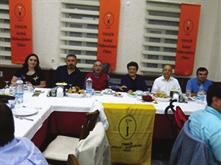Devlet Su İşleri Restaurantı` nda yapılan yemeğe yaklaşık 55 üye katıldı.