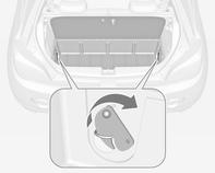 Arka kısımdaki eşya muhafaza bölümü Eşya saklama kutusu Bagaj bölümünde kapatılabilen bir eşya saklama kutusu bulunur. Kapak, düğme çevrilerek kilitlenebilir. Sürüş esnasında kapak kilitli olmalıdır.