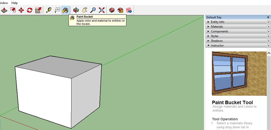 SketchUp Yazılımında ilk 3 Boyutlu Modelinizi Yaratmak Başlangıç araç çubuğunda yer alan
