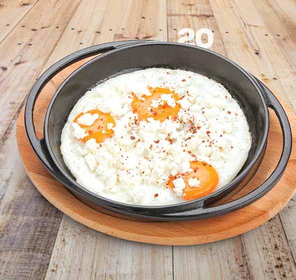 Tereyağlı Beyaz Peynirli Yumurta 15 Sahanda Menemen