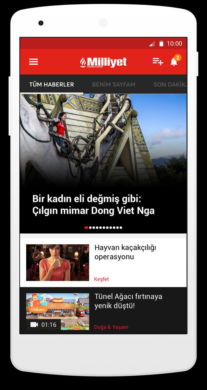 Milliyet Android App Tasarımı