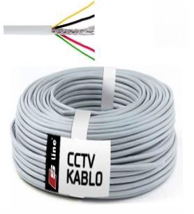 CCTV Kablolar SLINE22 SLine CCTV Kablo 2+1 10 TEL CC 0,22mm 20m 20m